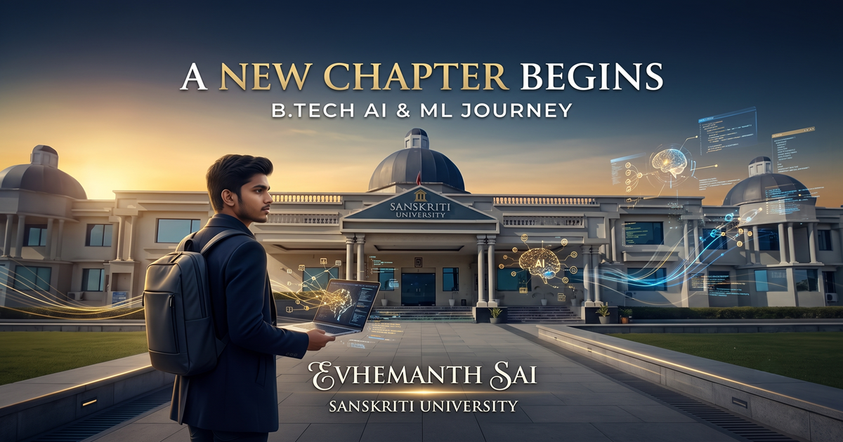 A New Chapter Begins: My Journey at Sanskriti University