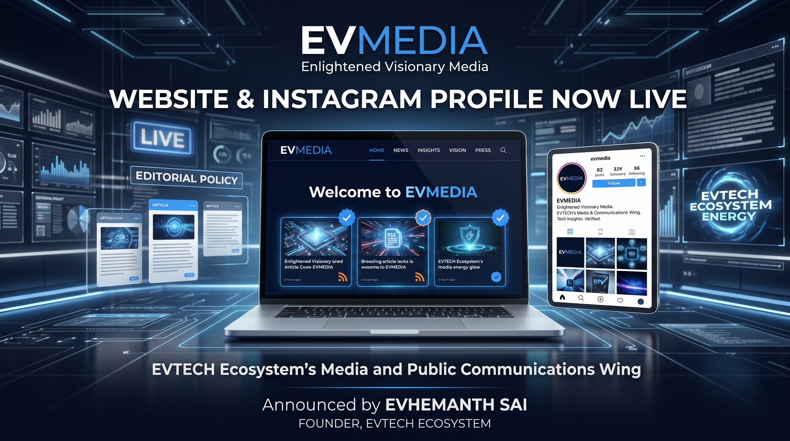 Proudly Announcing EVMEDIA: The Official Website and Instagram Profile Are Now Live