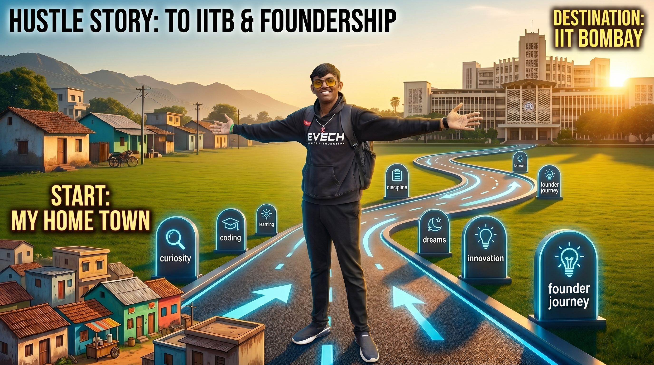 My Journey from a Small Town to IIT Bombay, From a Super Teen to A Founder Journey a Milestone